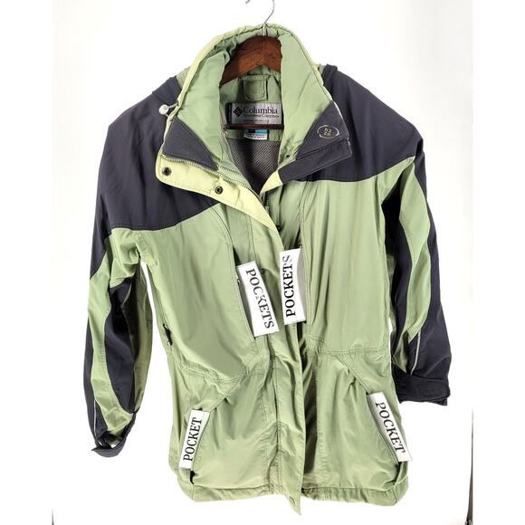 Columbia Core Womens Green Gray Interchange 3-in-1 Snow Ski Winter Jacket Size L - Picture 4 of 14